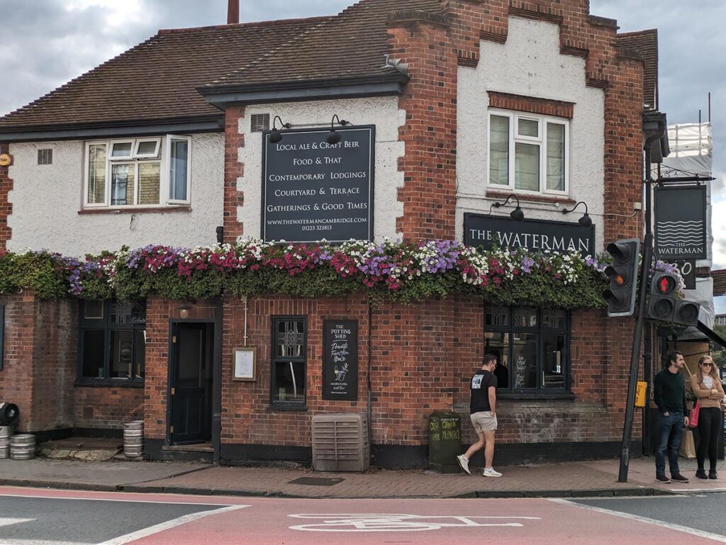 the waterman pub and restaurant in Cambridge